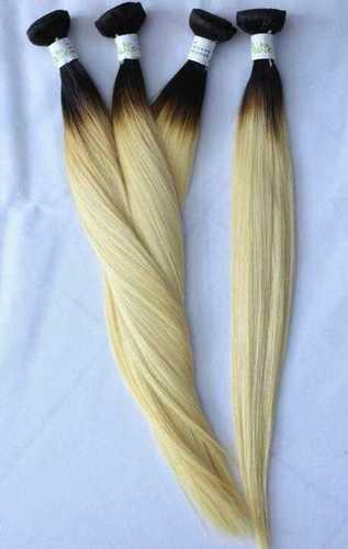 Gold Color Natural Straight Hair Extensions