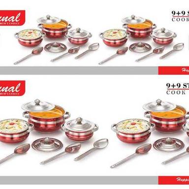 Stainless Steel Cookware And Serving Set