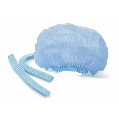 Light Blue Disposable Bouffant Surgical Caps