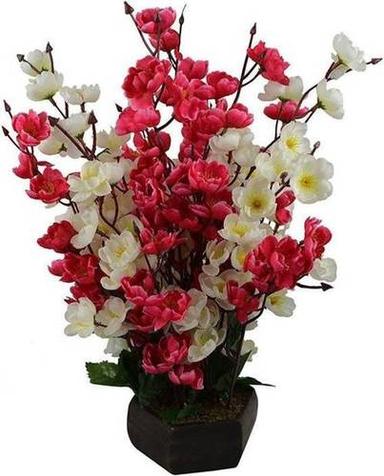 Durable Artificial Decorative Rose Flower Plant With Pot
