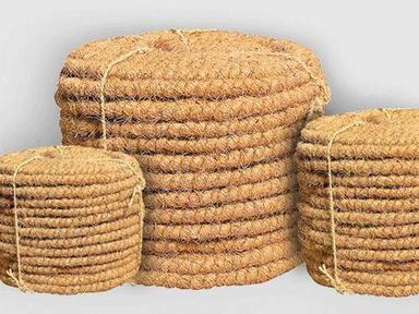 Golden Brown Machine Twisted Curled Coir Rope