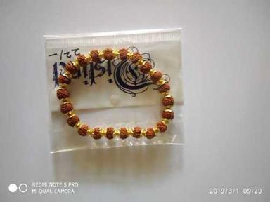Round Rudraksha Beads Stretchable Bracelet