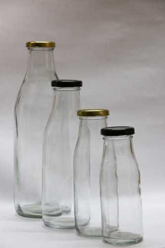 Empty Milk Glass Bottle