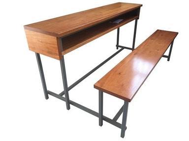 Brown Pure Wooden School Desk
