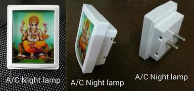 White Electric Powered Ac Night Lamp
