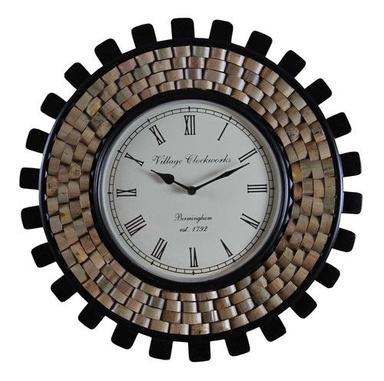 Wooden Sugarcane Wall Clock Size: 18*18*12