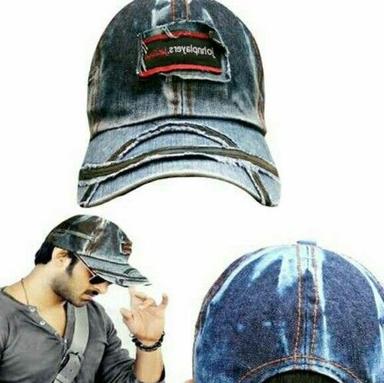 Trendy Design Denim Fabric Mens Caps