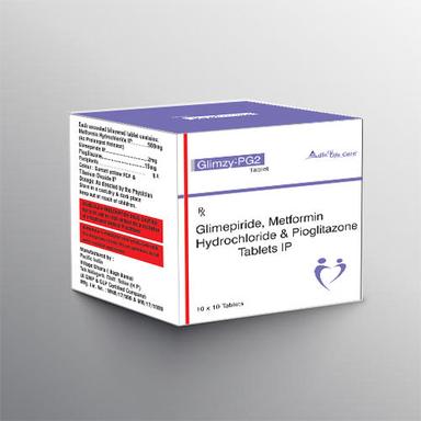 ग्लिमेपीराइड, मेटफोर्मिन हाइड्रोक्लोराइड और पियोग्लिटाज़ोन (ग्लिमज़ी-पीजी2 टैबलेट) 