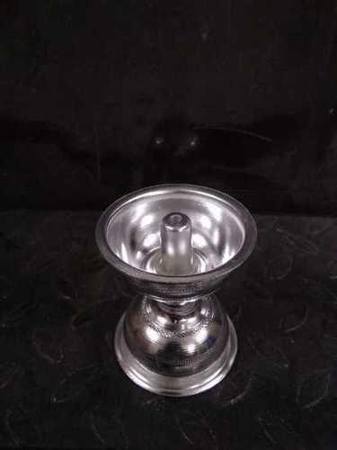Silver Aluminium Diya For Pooja
