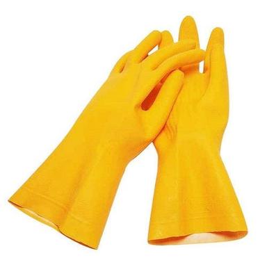 Yellow Rubber Gloves For Safety