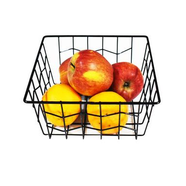 Black Metal Wired Fruit Basket