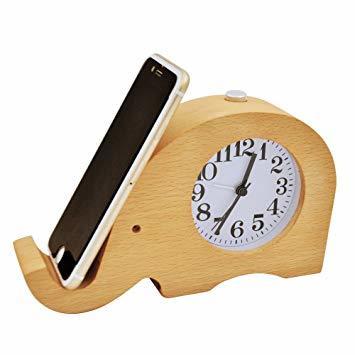 Yellow Wooden Clocks With Mobile Stand
