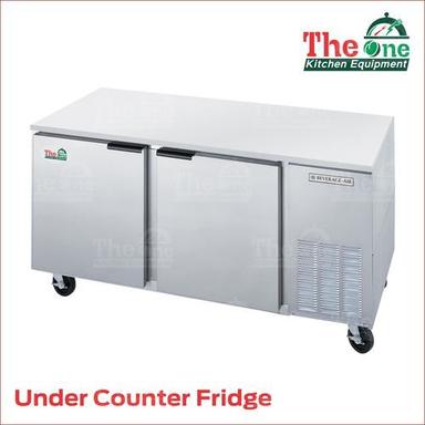Silver Under Counter Refrigerator For Food And Beverage Storage