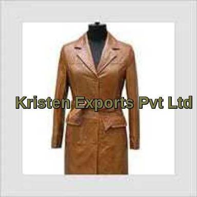 Multicolor Women'S Leather Long Coat