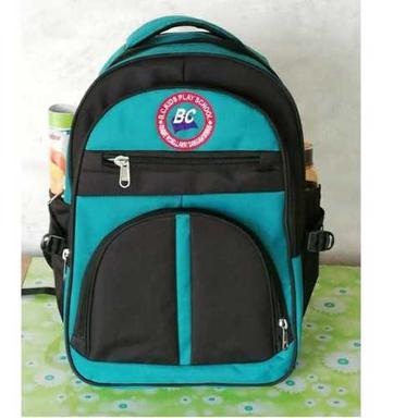 Blue & Black Cord Polyester School Bag