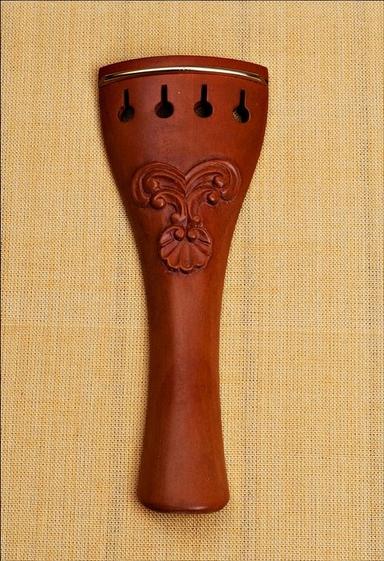 Violin Tailpiece Round Boxwood Relief