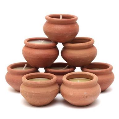 Red Clay Pot Candle