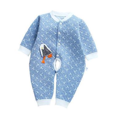 Blue Long Sleeve Infant Winter Clothes Cute Cotton Baby Romper