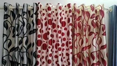 Red And Black Printed Fabric Door Curtain