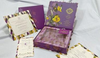 Hot Stamping Dry Fruit Box With Invitation Cards