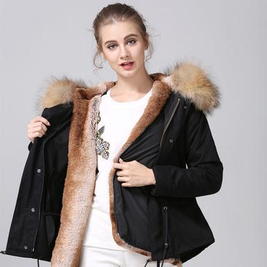 Women Winter Casual Wear Faux Fur Jacket Parka Coat