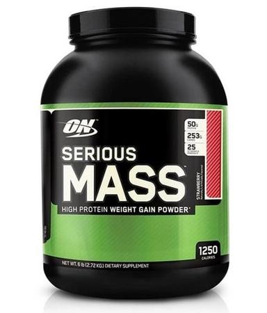 White Optimum Nutrition Serious Mass 6Lb Gain Powder