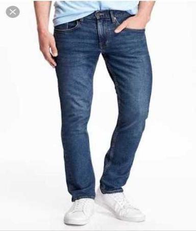 Blue Mens Stretchable Denim Jeans