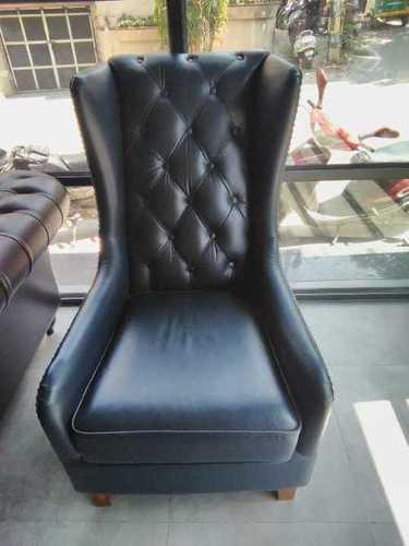 Single Seater Leather Wing Chair