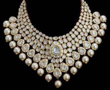 Natural Kundan Gold Diamond Necklace