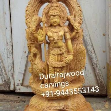 Wood Wooden Lord Murugan Sculptures