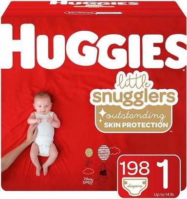 Baby Care Huggies Little Movers Diapers, Size 5 (27+ Lb.) 124 Ct