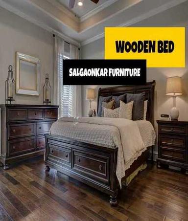 Solid Wooden Bed For Home Carpenter Assembly