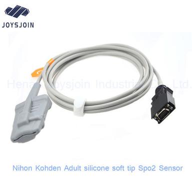 Grey Nihon Kohden Adult Silicone Soft Tip Reusable Spo2 Sensor Amp20Pin Medical Tpu