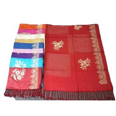 Multicolor Ladies Satin Fancy Stole