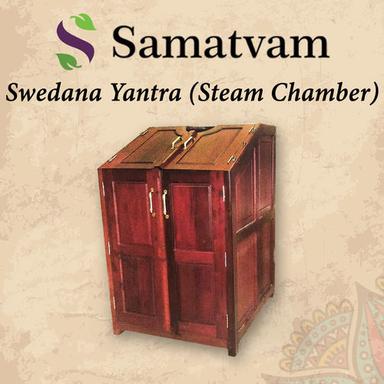 Brown Hand Crafted Wooden Steam Chamber