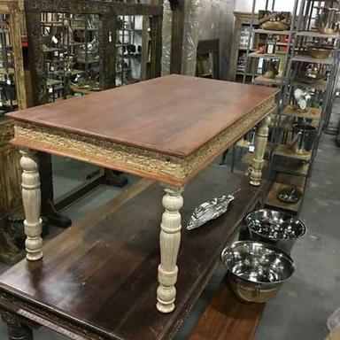 Brown Hard Wooden Dining Table