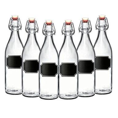Black Reusable Glass Bottles