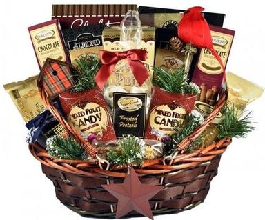 Circular Holiday Gift Basket For Gift Packing