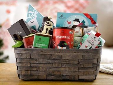 Bamboo Holiday Gift Basket For Gift Packing
