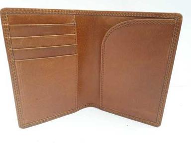 Brown Leather Passport Wallet Size: Customized