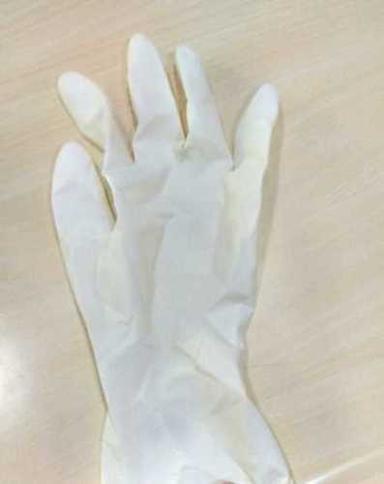 White Disposable Hand Gloves Size: Large