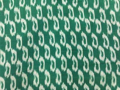 Multi Color Cotton Printed Green Mango Ikat Fabric