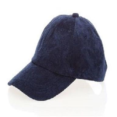Blue Mens Plain Cotton Caps