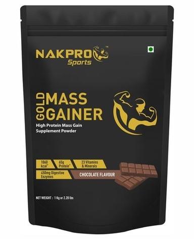 Nakpro Sports Gold Mass Gainer Protein Powder With Digestive Enzymes Vitamin And Minerals - Chocolate Shelf Life: 18 Months