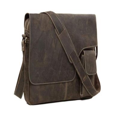 Brown Handcrafted Vintage Leather Messenger Bag
