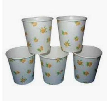 Csutom Disposable Printed Paper Tea Cups