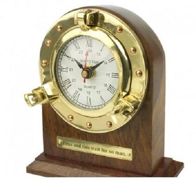 Customized Porthole Antique Desk Clocks