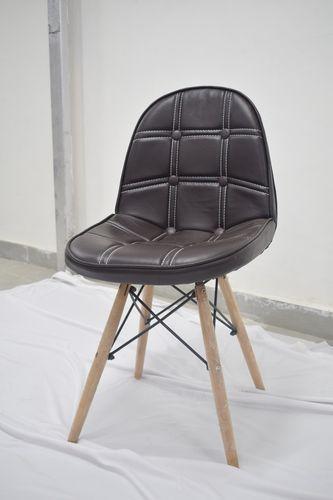 Wood Cafeteria Chair With Rubberwood Legs