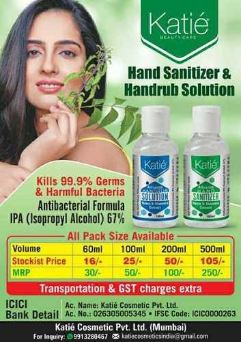 Natural Herbal Hand Sanitizer Age Group: Adults
