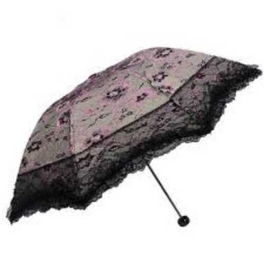 Summer And Rain Black Color Ladies Umbrella